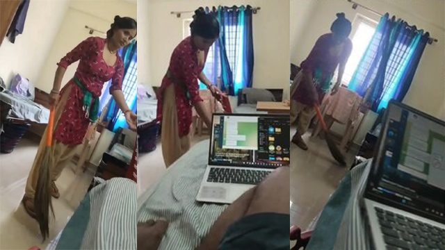 Bachelor College Boy – Masturbating in She Giving – Smile Front of her Maid Video