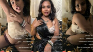 Hot Live Stream with Veena Thara Licking Pussy