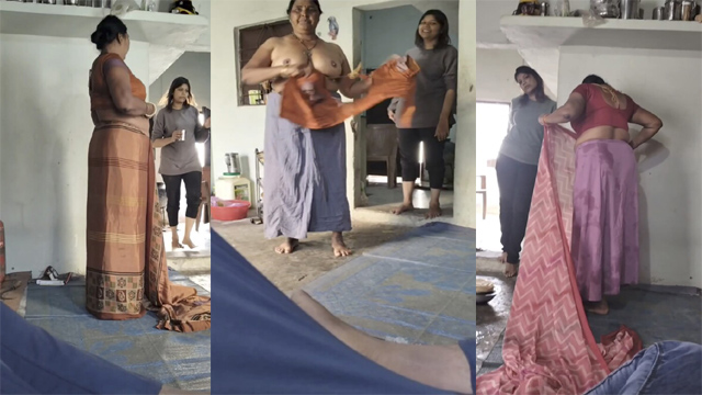 Naughty Mom Changing After Bath – Infront And Her Sis Viral Mms Video