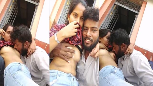 Boyfriend Sucking Lovers Boobs Outdoor Video Watch