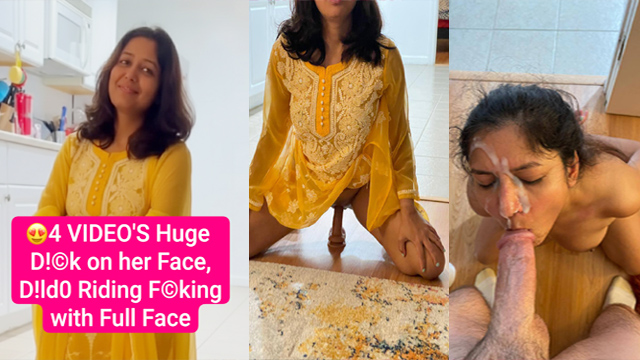 Desi Bhabhi Huge Dick – Viral Face Dildo Riding