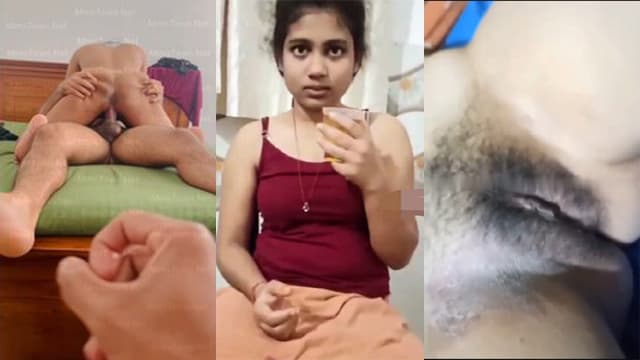 Desi GF Drinking pussy Fuck Threesome Two Friend